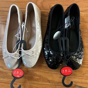 NWT Primark memory foam women Sequin Ballet Flats bundle